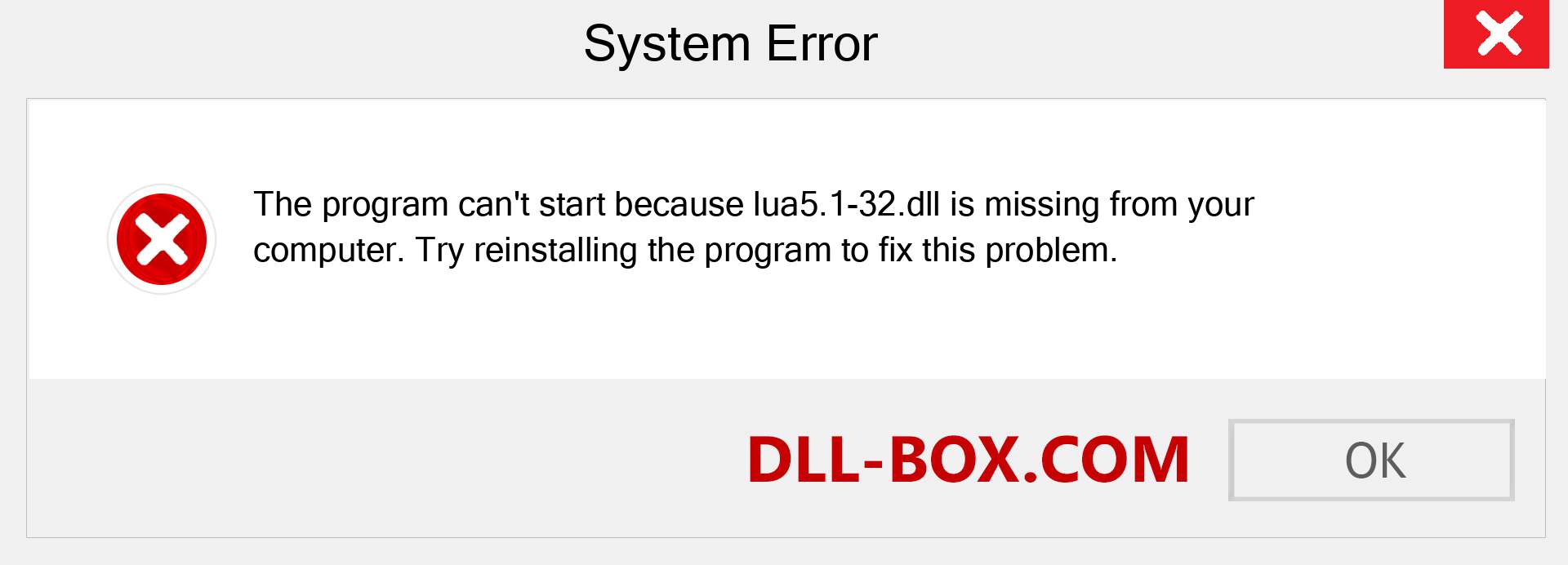  lua5.1-32.dll file is missing?. Download for Windows 7, 8, 10 - Fix  lua5.1-32 dll Missing Error on Windows, photos, images