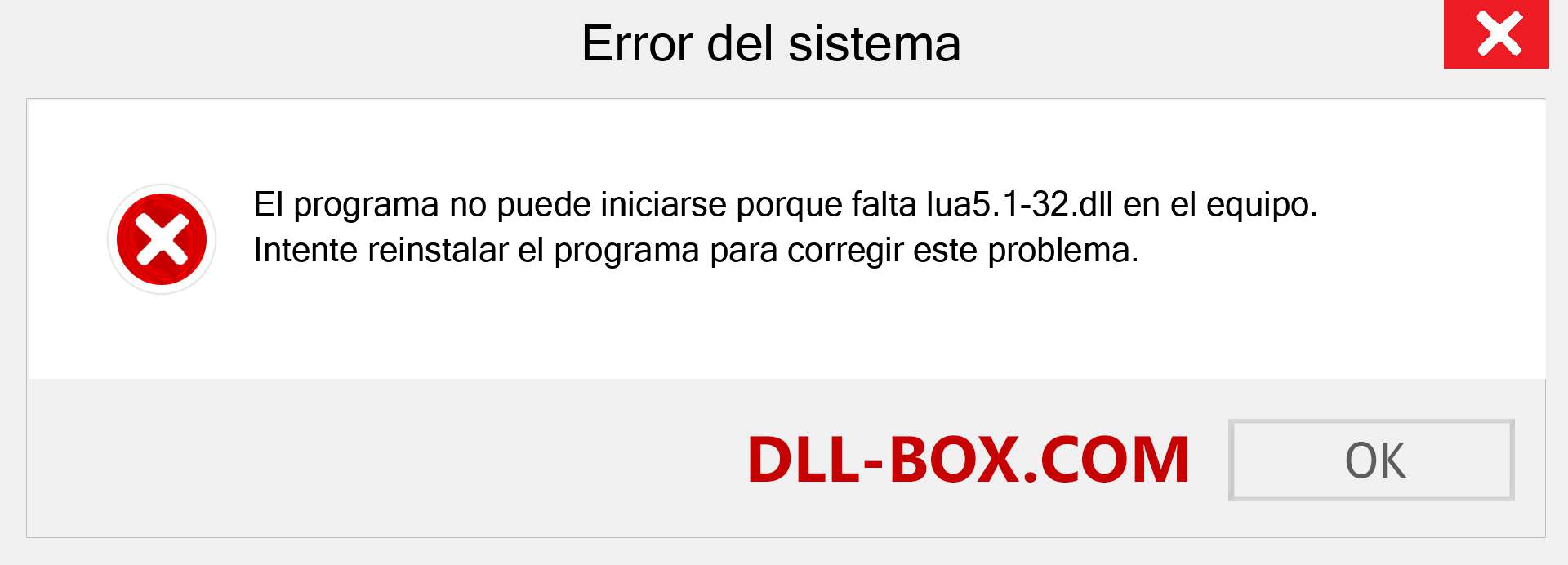 ¿Falta el archivo lua5.1-32.dll ?. Descargar para Windows 7, 8, 10 - Corregir lua5.1-32 dll Missing Error en Windows, fotos, imágenes