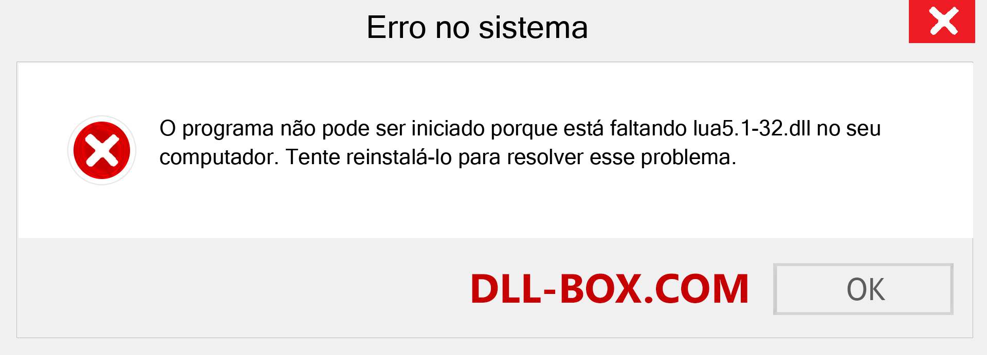 Arquivo lua5.1-32.dll ausente ?. Download para Windows 7, 8, 10 - Correção de erro ausente lua5.1-32 dll no Windows, fotos, imagens